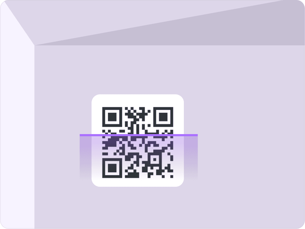 Embalagem com QR Code e linha de leitura em realidade aumentada